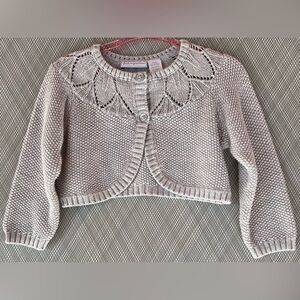 first impressions - baby gray cardigan sweater
(Size 12m)